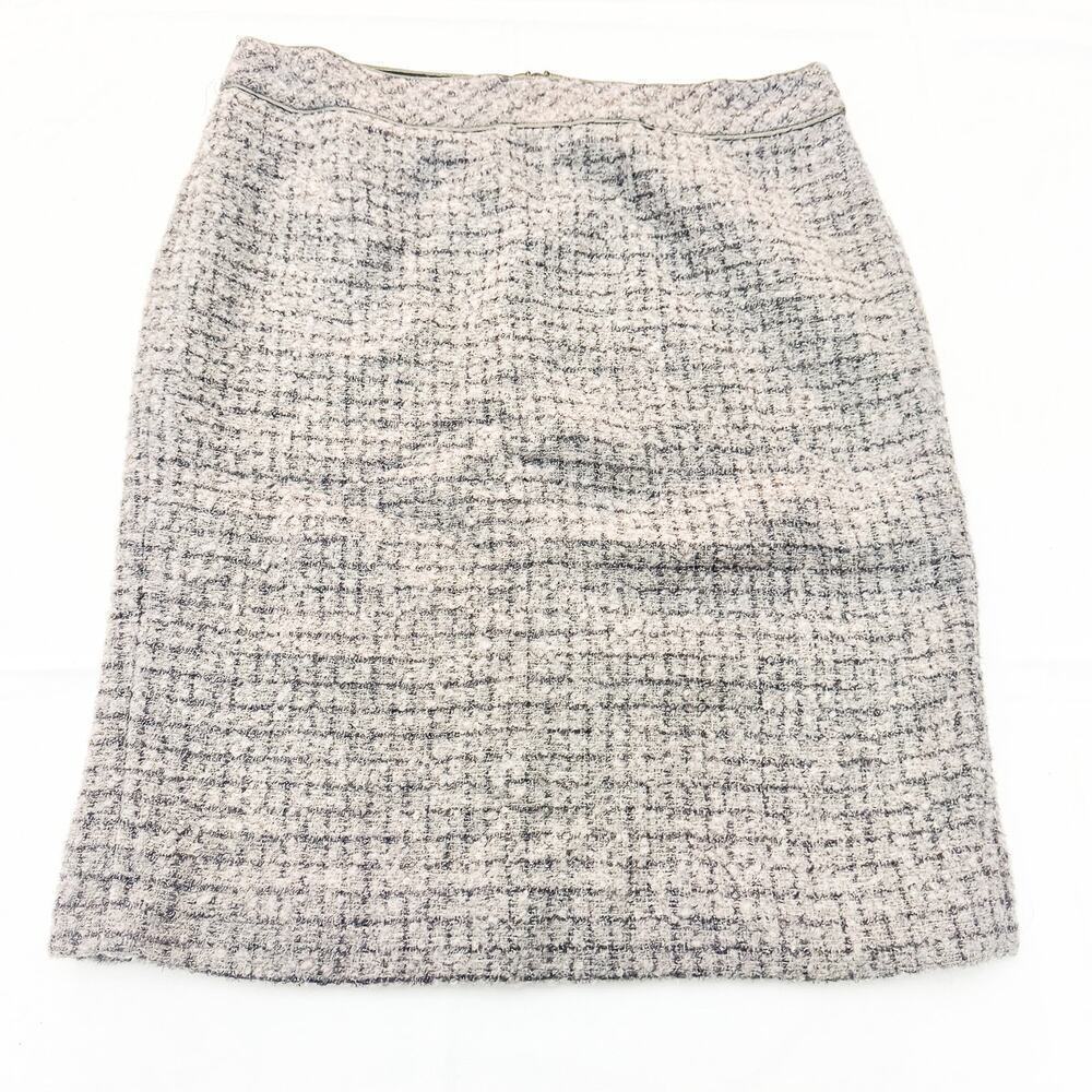 J. Crew No. 2 Pencil Gray Wool Woven Pencil Skirt Tweed Size 12